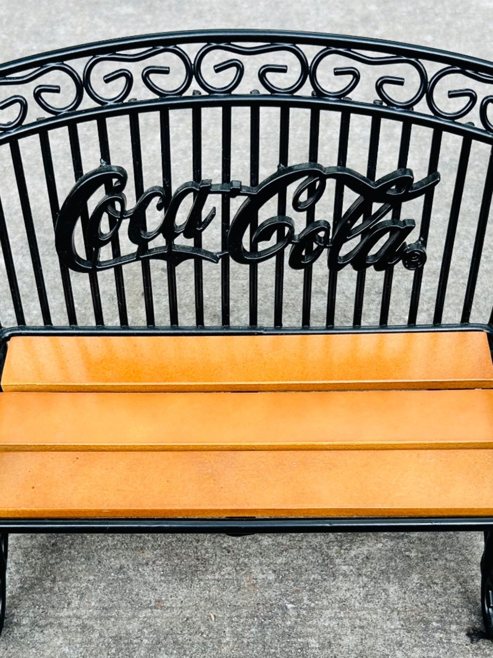 Vintage Coca-Cola Cast Iron & Wood Park Bench - Collectible Advertising